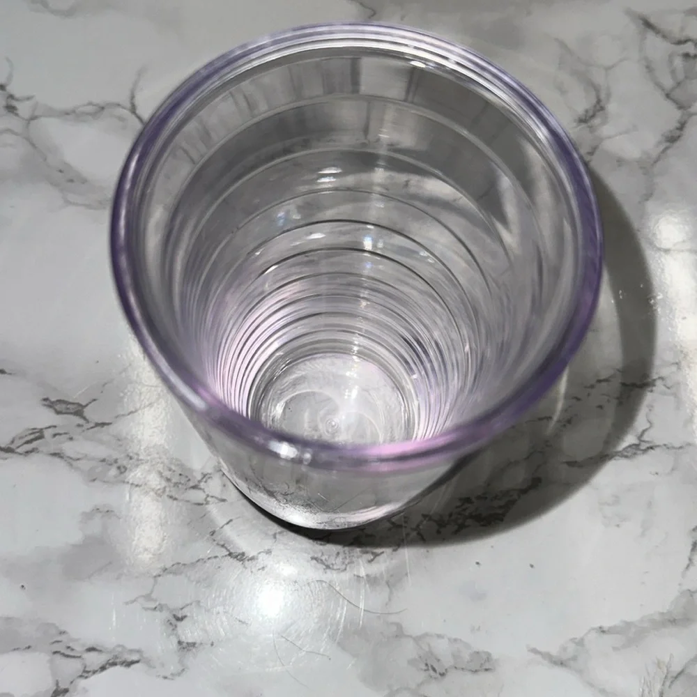 Tervis Clear Tumbler with Colorful Butterfly Design no lid